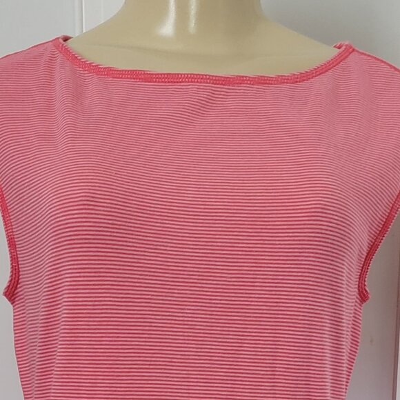 Tommy Bahama Lighthouse Reversible Wide Scoop Neck Dress w Horizontal Pinstripes - Picture 8 of 15